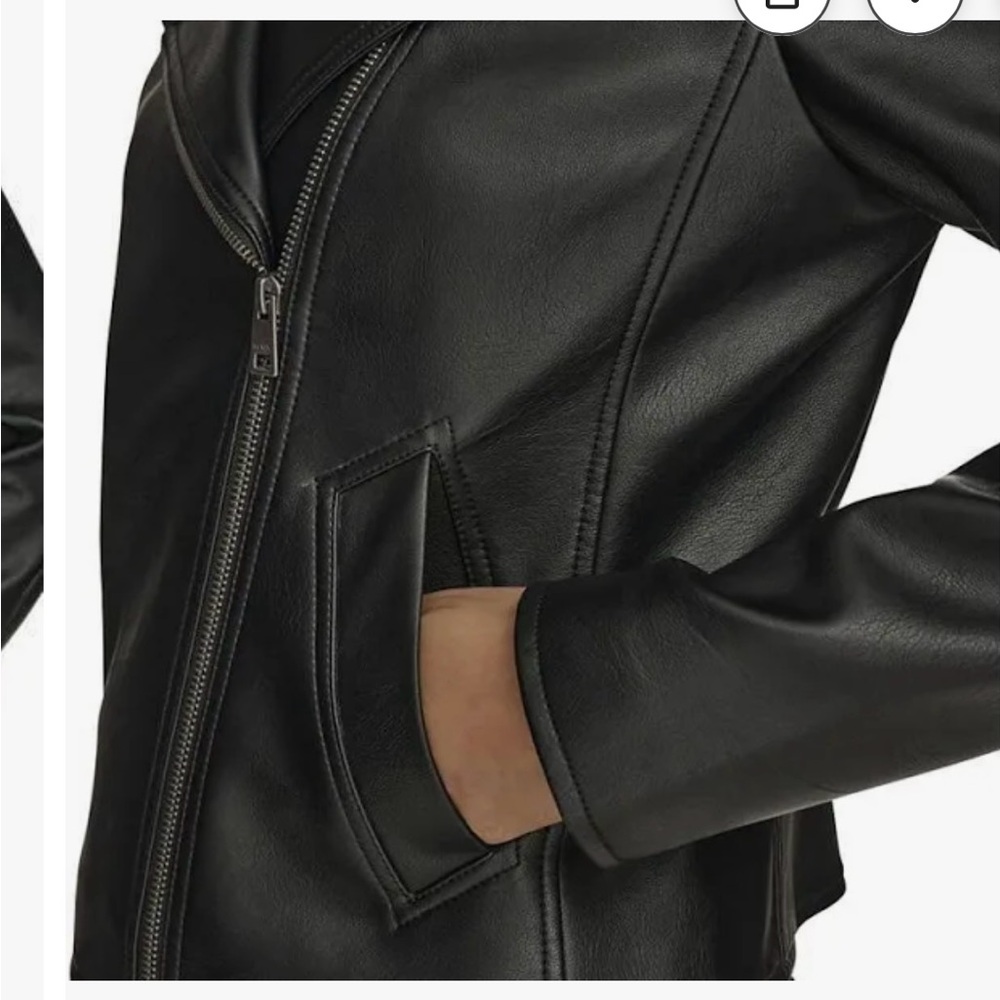 Levi's Women's Sleek Black FauxLeather Moto  Jacket - Picture 3 of 5